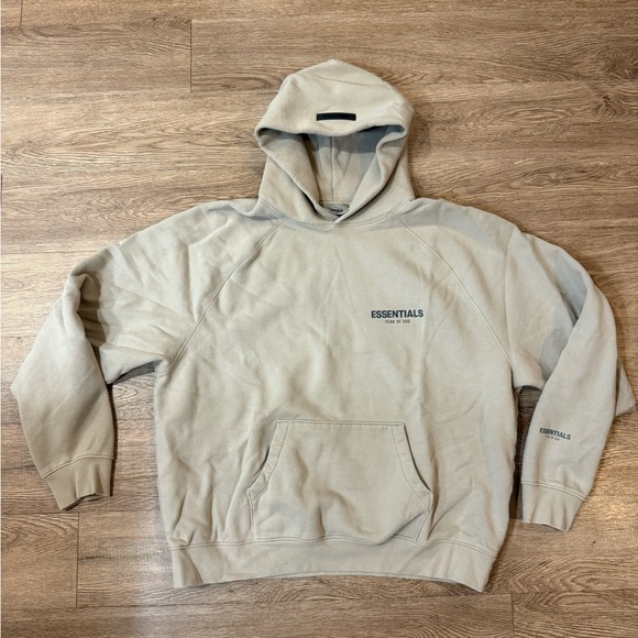 Essentials Tan Hoodie for Men - Picture 1 of 5